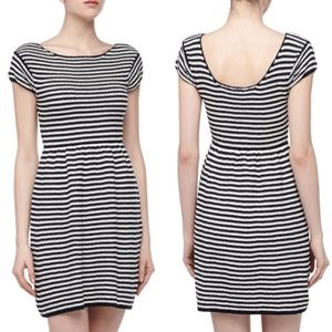 Tart Knit Stripe Nautical Navy Knit Mini Dress XS